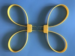 10pcs Restraint Zip Tie Disposable Plastic Handcuff Double Slaves Yellow Cuffs