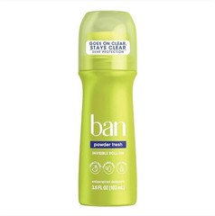 Ban Powder Fresh Invisible Roll-On Antiperspirant Deodorant 3 Pack