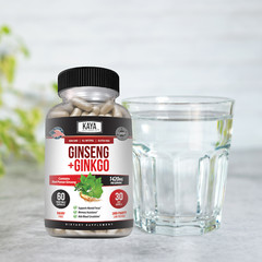 Ginseng + Ginkgo Biloba for Brain Function, Blood Circulation, Anti Inflammation