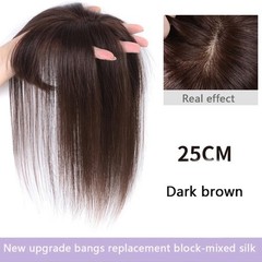 Clip-In Bang Hair Topper Synthetic Straight Air Bangs Hairpiece for Thinning Hai