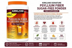 Kirkland Signature Psyllium Husk Fiber Powder Sugar-Free Orange 36.8 oz
