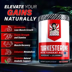 Turkesterone 15,000mg [Max Potency] + BioPerine® for High Absorption Supplement