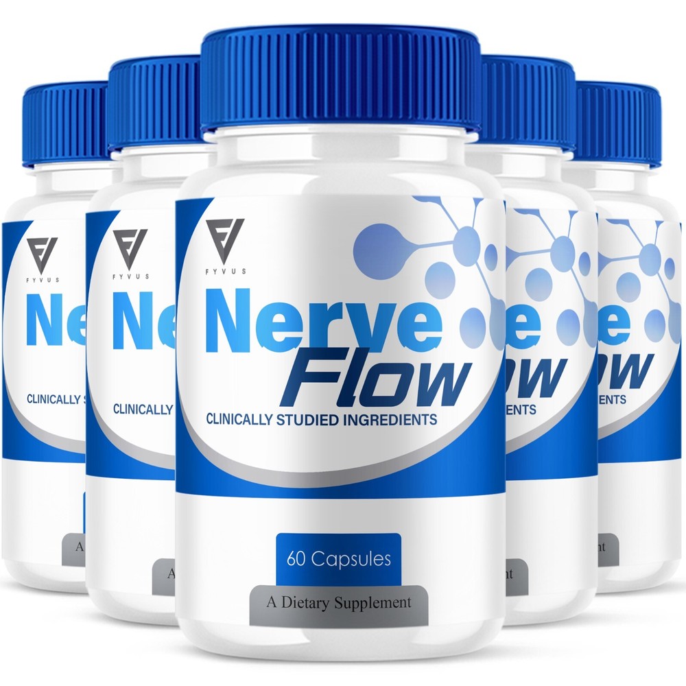(5 Pack) Nerve Flow Nerve Support Supplement, NerveFlow Advanced (300 Capsules)