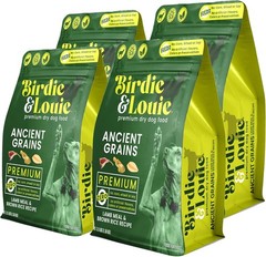 Birdie and Louie Dry Dog Food Lamb Meal & Brown Rice Recipe 3.5 Lb Easy Seal Bag