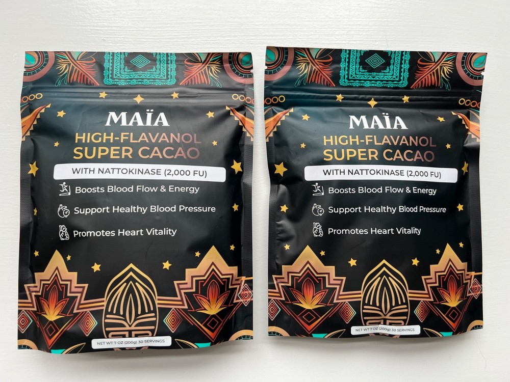 MAIA High-Flavanol Super Cacao with NATTOKINASE 2-pack