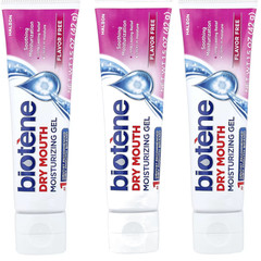 Biotene Dry Mouth Moisturizing Gel Flavor Free 1.5 oz Each (Pack of 3)