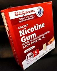 1 WALGREENS NICOTINE GUM-4MG CINNAMON 160 PC-BIG BOX 4 MG 2024/2025 FRESH