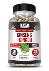 Ginseng + Ginkgo Biloba for Brain Function, Blood Circulation, Anti Inflammation
