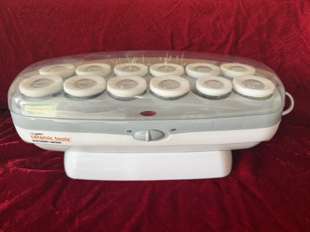 Conair Curlers Pro Ceramic Tools Porcelain Series Hair Setter 12 Rollers