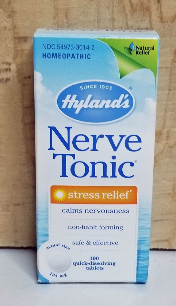 Hyland’s Homeopathic Medicine Nerve Tonic 100 Tablets For Stress Relief, Nerves