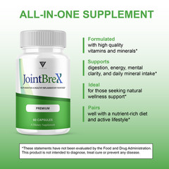 (5 Pack) Joint Brex Advanced Joint Support, JointBrex Supplement (300 Capsules)