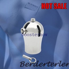 Male Cage Luxury Chastity Device PA9000 with Titanium Plug and PA CB6000