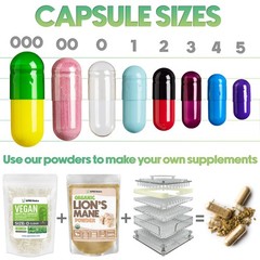 Capsules Express Size 4 Purple & White Empty Gelatin Capsules Kosher Gel Pill