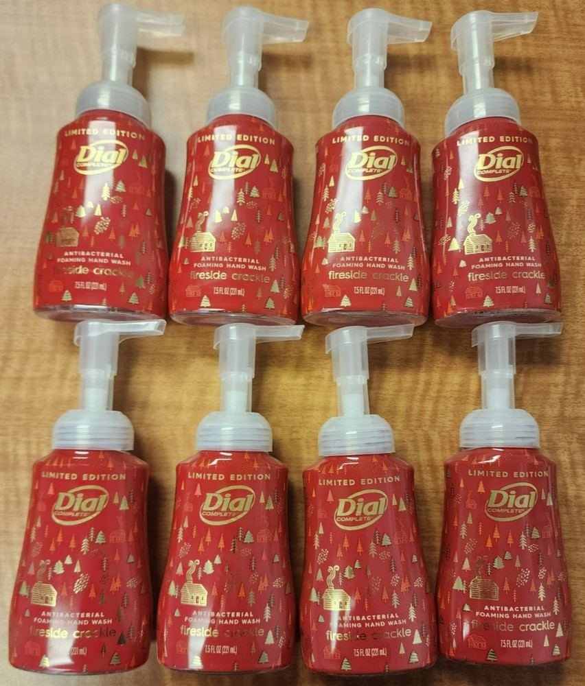 8 Limited Edition Dial Fireside Crackle Scented Foaming Hand Wash 7.5 Fl Oz Each