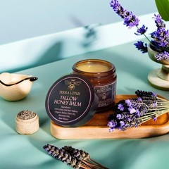 2 PACKS-NEW Organic Grass-Fed Beef Tallow Balm with Raw Honey-Moisturizing Cream