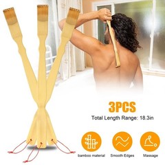 3Pack Natural Bamboo Back Scratcher Long Reach Pick Itch Relief Tool Portable US
