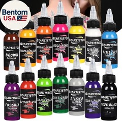Professional Tattoo Ink Set 14 Colors 1OZ (30Ml) Vegan-Friendly Pigment Tattoo I